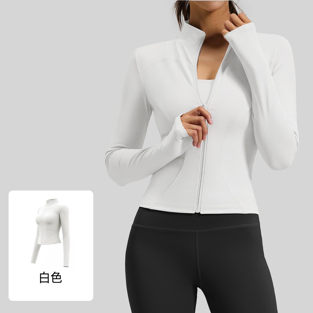 Spring And Autumn Slim Yoga Clothing Long Sleeve Women'S Skinny Running Naked Sports Fitness Yoga Jacket Top