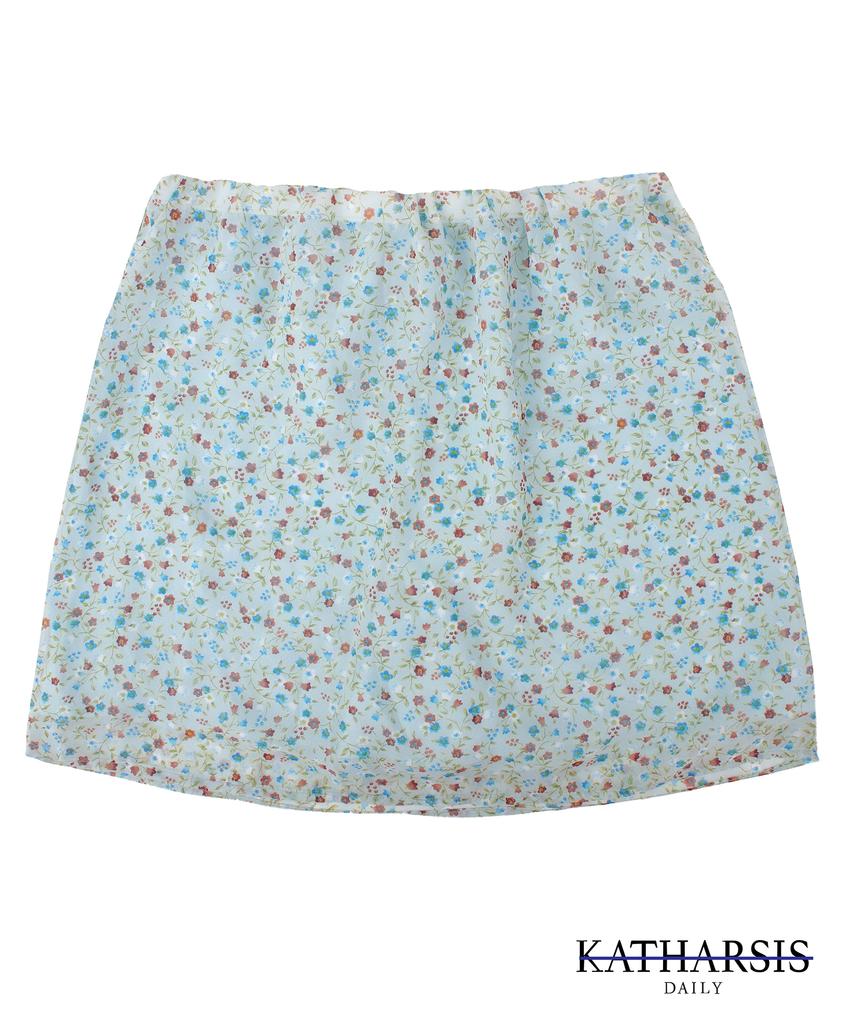 Catharsis Flower Skirt (Sky Blue)_Free