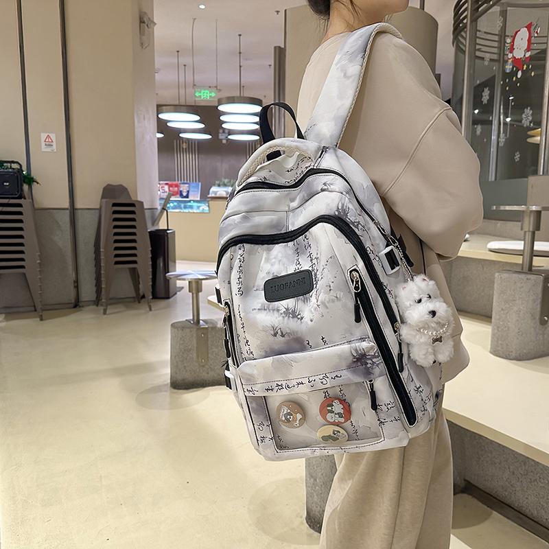 Student Print Schoolbag Women Computer Travel Backpack Junior High School Student Backpack