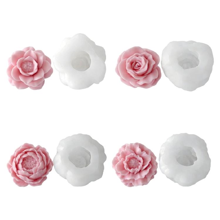 

Pack of 4 Beginner Friendly Silicone Mould For Crystals Flower Decorations Crafting Home 1