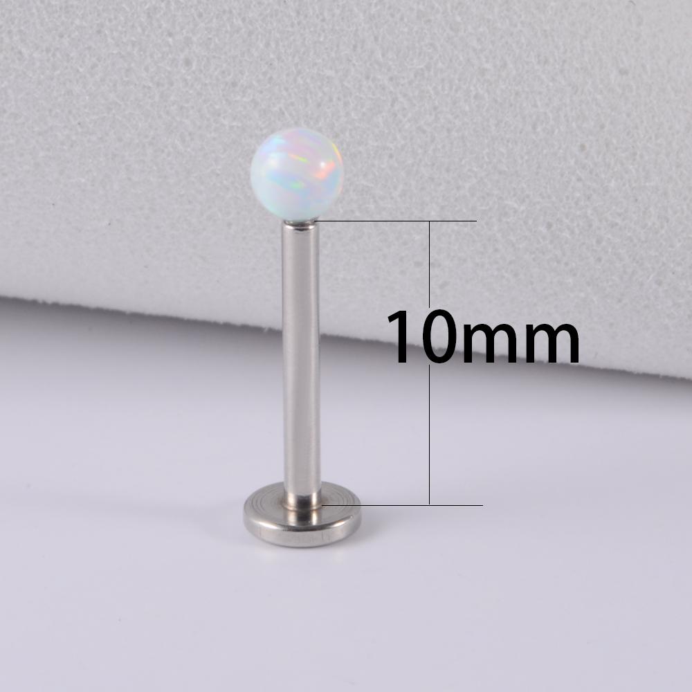 1PC 361L Surgical Steel Opal Ball Lip Stud Internally Threaded 3mm Opal Labret Ear Tragus Cartilage Helix Daith Earring Piercing 4