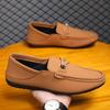 Fashion Round Toe Flat Male Casual Shoe Non Slip Footwear Offer Fashion 2025 In Promotion High Quality Trend Social Men's Leather Shoes