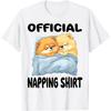 Pomeranian Dog Official Napping Shirt Pajamas Nightgown T-Shirt for Men Women Girls Kids