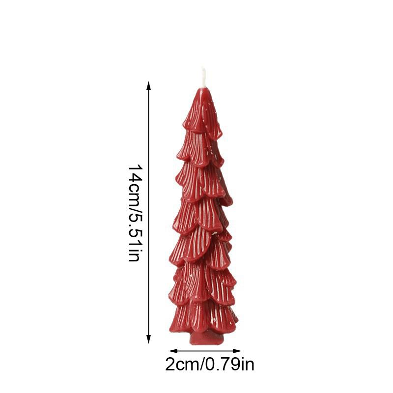 1PC Desktop Party & Tree Holiday Aroma Candle Reusable Tree Soy Wax Candle Set Holiday Decor 14x2cm