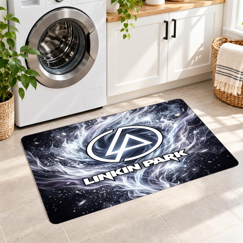 Flannel Kitchen Mat Linkin Park Soft Area Rug Non Slip Floor Carpet Home Decoration