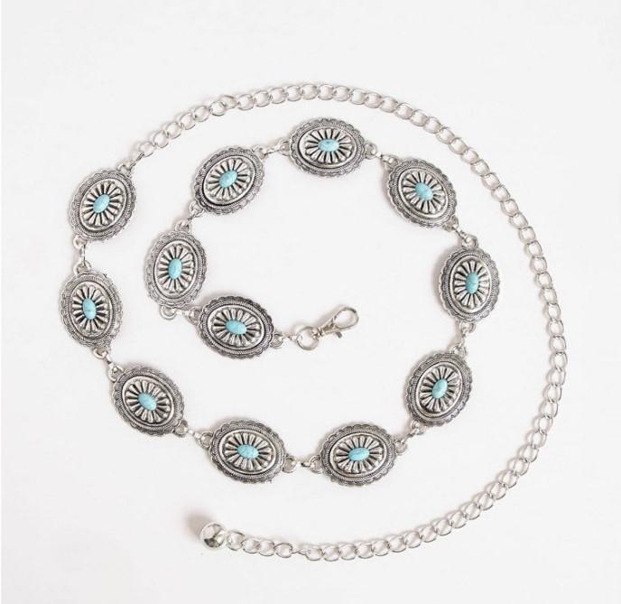 New European and American Metal Waist Chain Women's High-end Small Fragrance Western Style Body Pants Chain Body Chain National Style