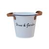 Metal Flower Pot Planters with Handles Decorative Metal Bucket Vintage-Style Country Wedding 13x12cm/5x4.7-inch Durable