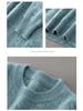 Men's Minimalist Wool Ribbed Knit Sweater – Round Neck Versatile Pullover Base Layer Top