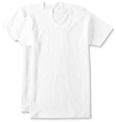 Conjunto Gunze Processamento Infravermelho Distante Suave Manga Curta Gola Redonda RP28142 LL + Camisas de Secagem Rápida, 2, 03, Branco,