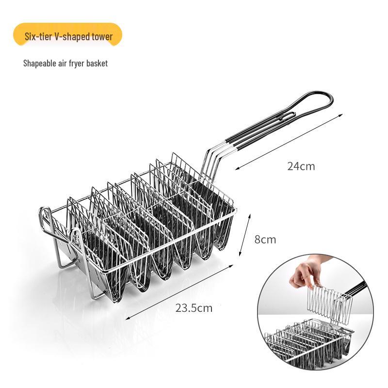 304 Stainless Steel V-Shaped Taco Holder for 2 or 3 Tortillas