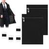 2 Pieces Anti-Theft Security Pouch Sew In Side Pocket With Zipper And 4 Thread Spools For Jacket Clothes Coat Sweatshirt Shirt