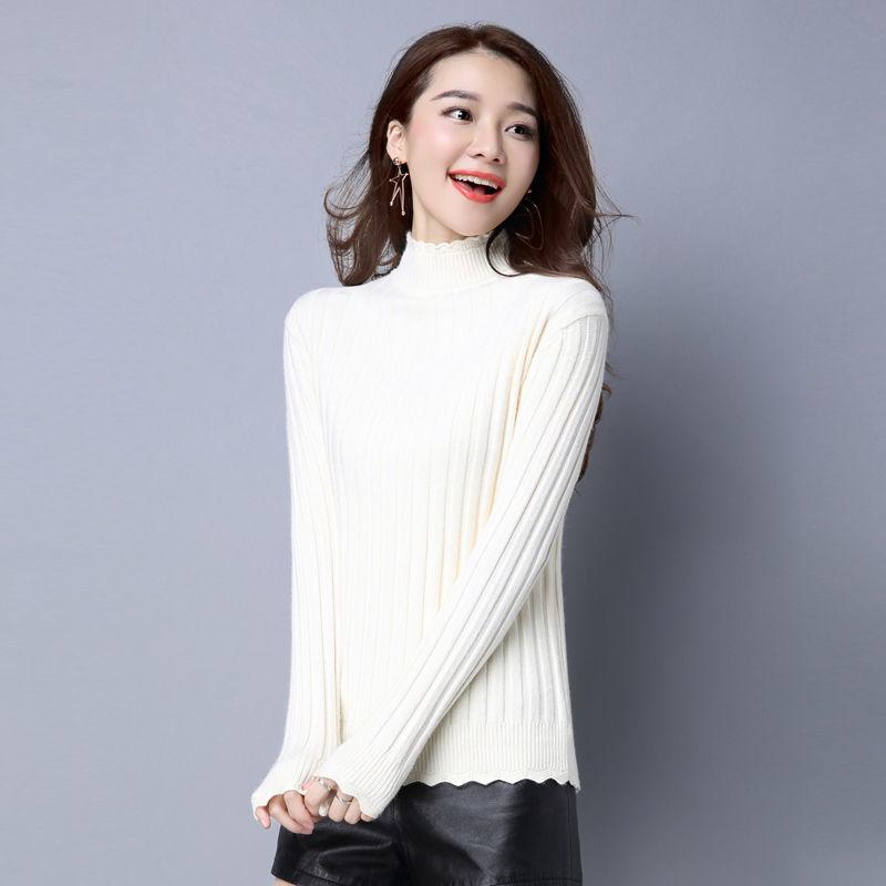 Dámské dámské svetry s vysokým elastickým polovičním rolákem Dámské pulovry dámské svetry