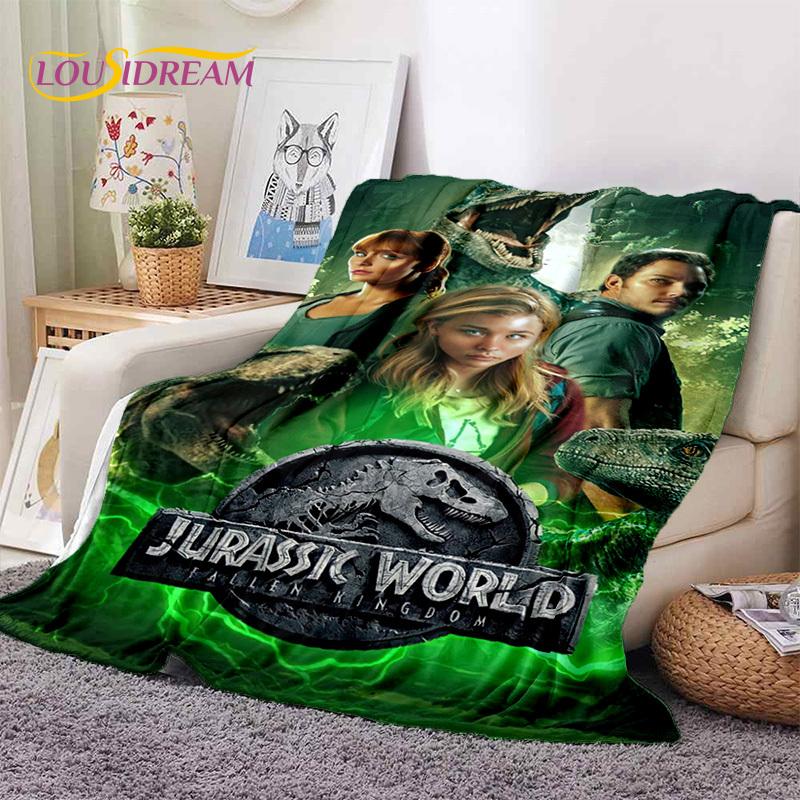 3D Cartoon Jurassic Park Dinosaurier Dino Weiche Flanelldecken, Überwurf Decke Bequeme Decke für Picknick Betten Zuhause Schlafzimmer Kinder