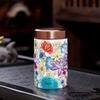 Chinese Ceramic Color Pattern Candy Jar Sealed Portable Tea Jar Household Multifunctional Jewelry Nut Powder Storage Bottle New