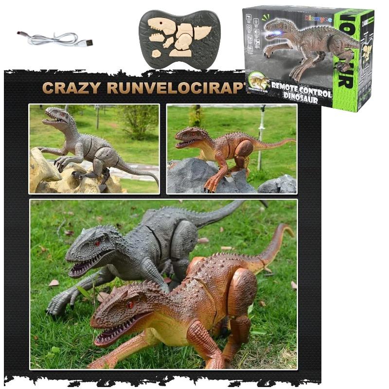 Large Size Remote Control Dinosaur Toy For Boys Wholesale Tyrannosaurus Rex Model With Articulated Joints And Light-up Features Plastic Material
