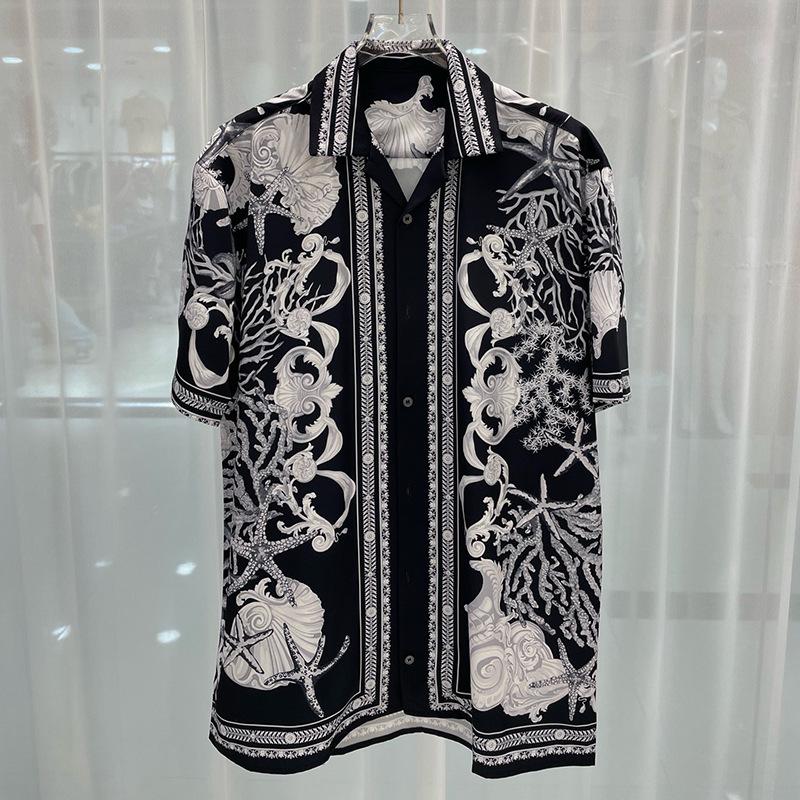 2024 Summer European & American Trend: Men's Casual Digital Print Shirt & Shorts Set
