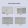 Two-Fold Mini Bluetooth Keyboard: Portable, Universal, Three-System Compatible, with Charging Light and Sound for Office Use