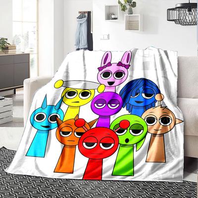 1pc SPRUNKI1 Blanket, Gift, for Men and Women, Soft Blanket, Good for Sofa Bed Couch Travel, Lightweight Flannel Blanket