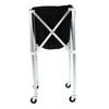 Foldable Tennis Ball Hopper Basket Cart Light Aluminum Alloy Trolley with Wheels for Tennis Balls