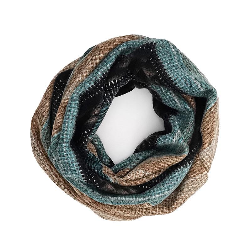 Autumn and Winter Striped Toe Cap Pile Cap for Men and Women, Windproof and Warm, Brimless Cap for Outdoor Use