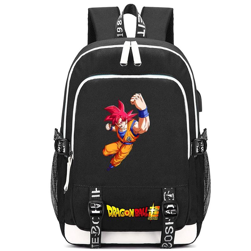 Anime Dragon Ball Canvas Backpack for Boy Girl Back To School Book Bag Anti Theft Travel Bag Student Waterproof Backpack Men Women Travel Leisure Bag