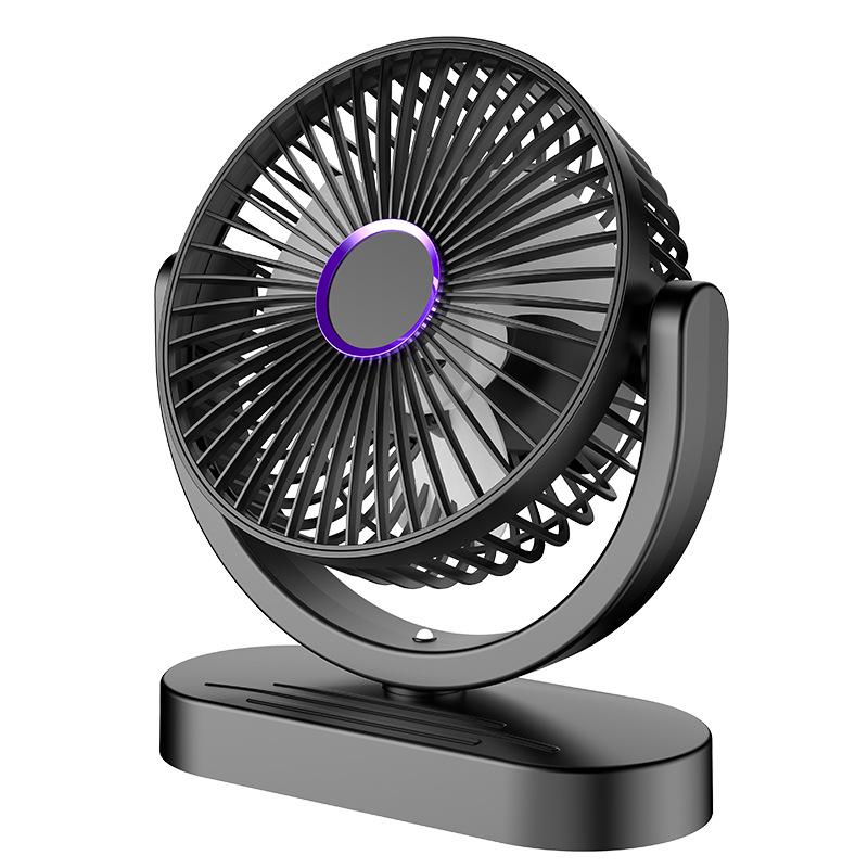

Dual-Head USB Rechargeable Desktop & Floor Fan with 360° Rotation for Outdoors and Camping Single or Dual Head