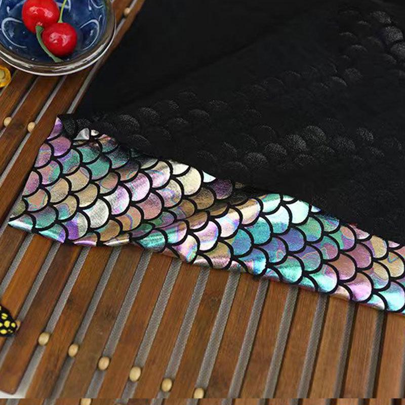 Iridescent Mermaid Fabric: Fish Scale, Laser, Stretch, Ideal for Costumes & Stage Decor
