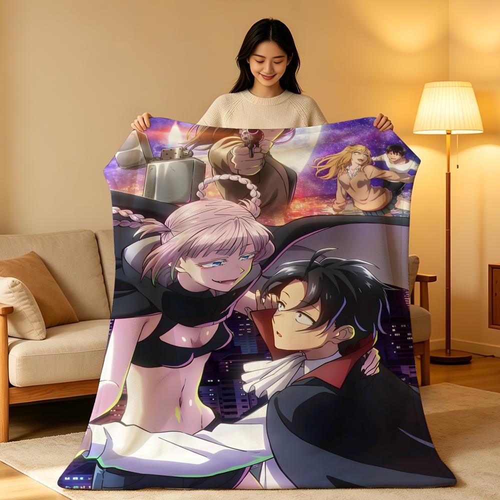 Anime N-Nazuna N-Nanakusa Throw High-Density Short Plush Blanket Soft Skin-Friendly for Sofa Nap Air-Conditioned Room