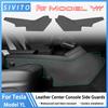 For Tesla Model YL Launch 2026+ Center Console Two Side Panel Anti Kick Pad Protector Leather Sticker Foot Cover Car Accessories