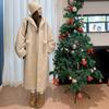 Niche hooded thickened medium and long imitation mink plush coat with integrated fur and environmentally friendly fur coat for winter