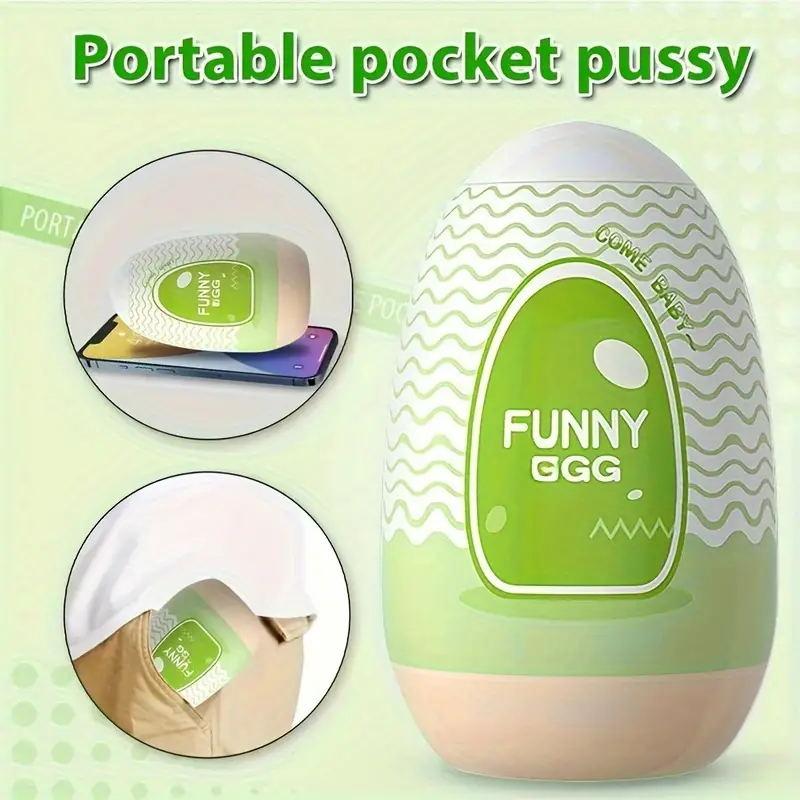 Mini Portable Masturbation Egg Cup Realistic Vagina Beginner Soft Masturbation Cup Penis Massager Stimulator Sex Toys for Man