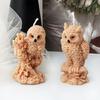 Home Decors Owl Candle Silicone Mould Sturdy Silicone Owl Shaped Candle Casting Mould for Professional and Beginners