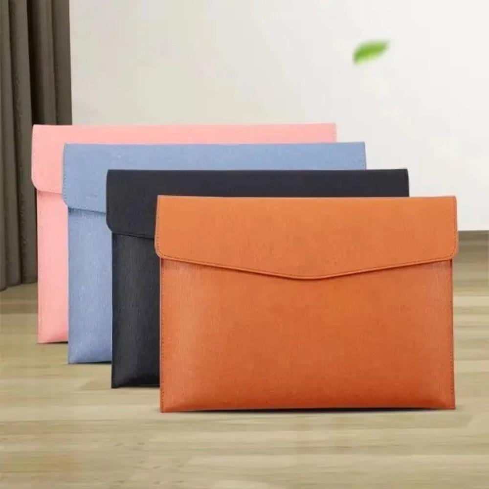 A4 Business Folder PU Leather Document Pouch Portable Storage Bag School and Office Supplies