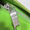 Used 9896 Logo Embossed Pouch 241390 7931, Foil Stamped, Light Green, Strap, Excellent Condition, New Logo, Lime,