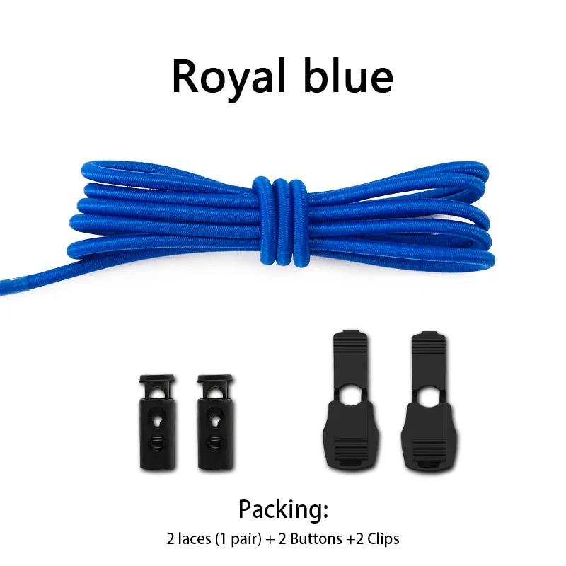 Elastic Laces Sneakers Tennis Lock Shoelaces Without Ties Adult Kids Unisex Round Shoelace Rubber Bands Shoe Accesories 1Pair