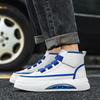 High Top Men's Shoes 2025 New Spring Thick Soled Small White Shoes Men's Fashion Air Cushion Casual Board Shoes