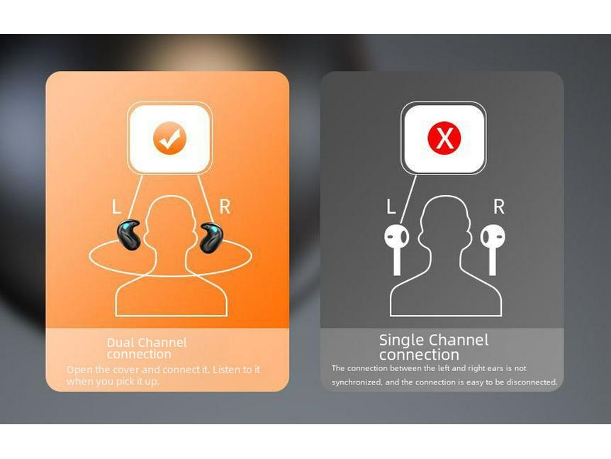 X55 Bluetooth 5.3 Sleep Earbuds: Painless Touch, Superior Sound, Long Battery Life, Universal Compatibility.