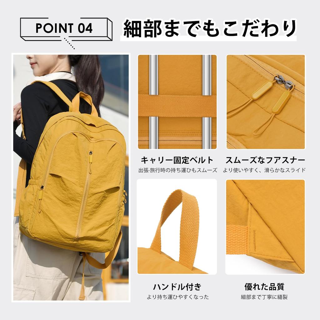 Foldable Lightweight Business Large Fits Suitable for Business Unisex [OFAMOUS] Backpack, Backpack, Water-Repellent, Capacity, Compact, 15-inch