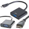 Adapter from Mini HDMI To VGA + 3.5mm AUX Jack Converter Adapter Cable