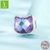 Silver Ziyun Colorful Cat S925 Silver Beads – Cute Pet DIY Bracelet Beads SCC2469