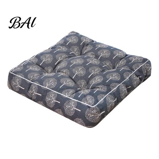 Comfortable Floor Pillow for Tatami Modern Stylish Chair Cushion, Ultra Soft Square Geometric or Thickened Pad Hard Chairs Plant Prints, 15.75"x15.75"