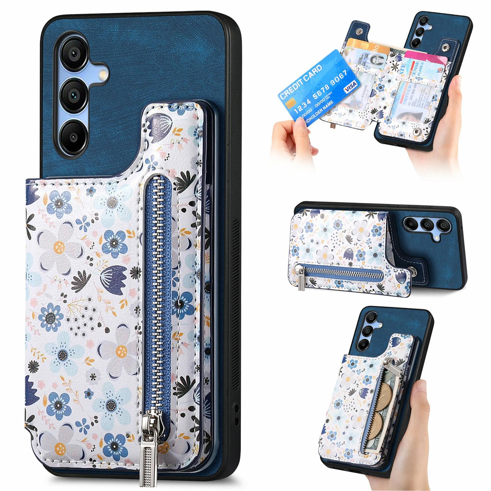 

D10 For Samsung Galaxy A16 5G/A16 4G Case Pattern Kickstand Wallet Leather+TPU Phone Cover RFID Blocking D