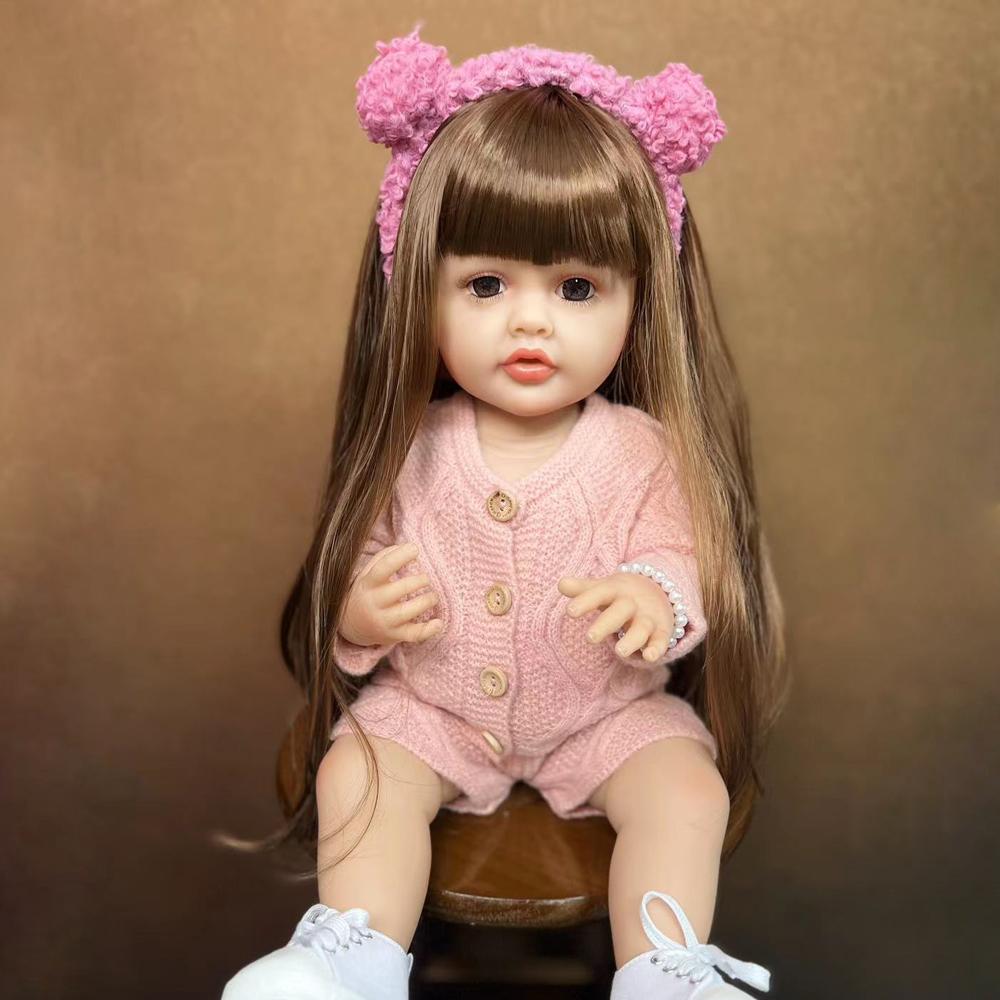 New Arrived Bebe Reborn 22 Inch 55 CM Full Silicone Vinyl Body Baby Dolls Reborn Girl Kids For Birthday Gift Toy