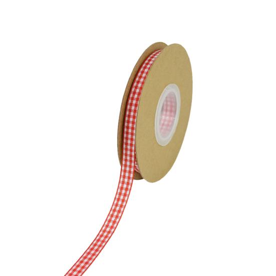 För fest gör-det-själv 1 rulle rutigt band Alla matchar lantlig stil tryckt rutnät rosett Presentkartong förpackningsband