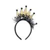 Party Decoration Christmas New Year Headpiece Star/Crown Glitter Hair Hoop  New Year Dress Up