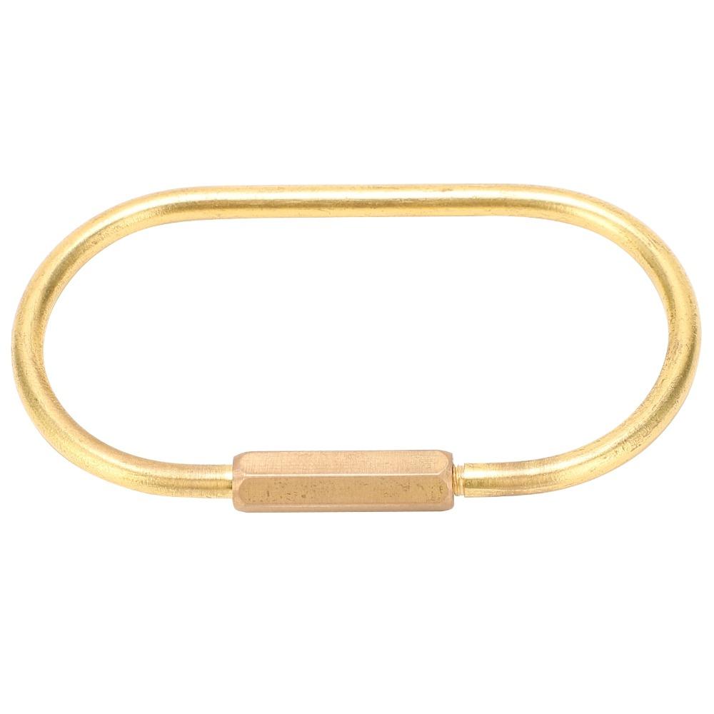 6 Pack Oval Key Ring Holder Brass Carabiner Key Organizer Screw Lock Keychain  Everyday Carry