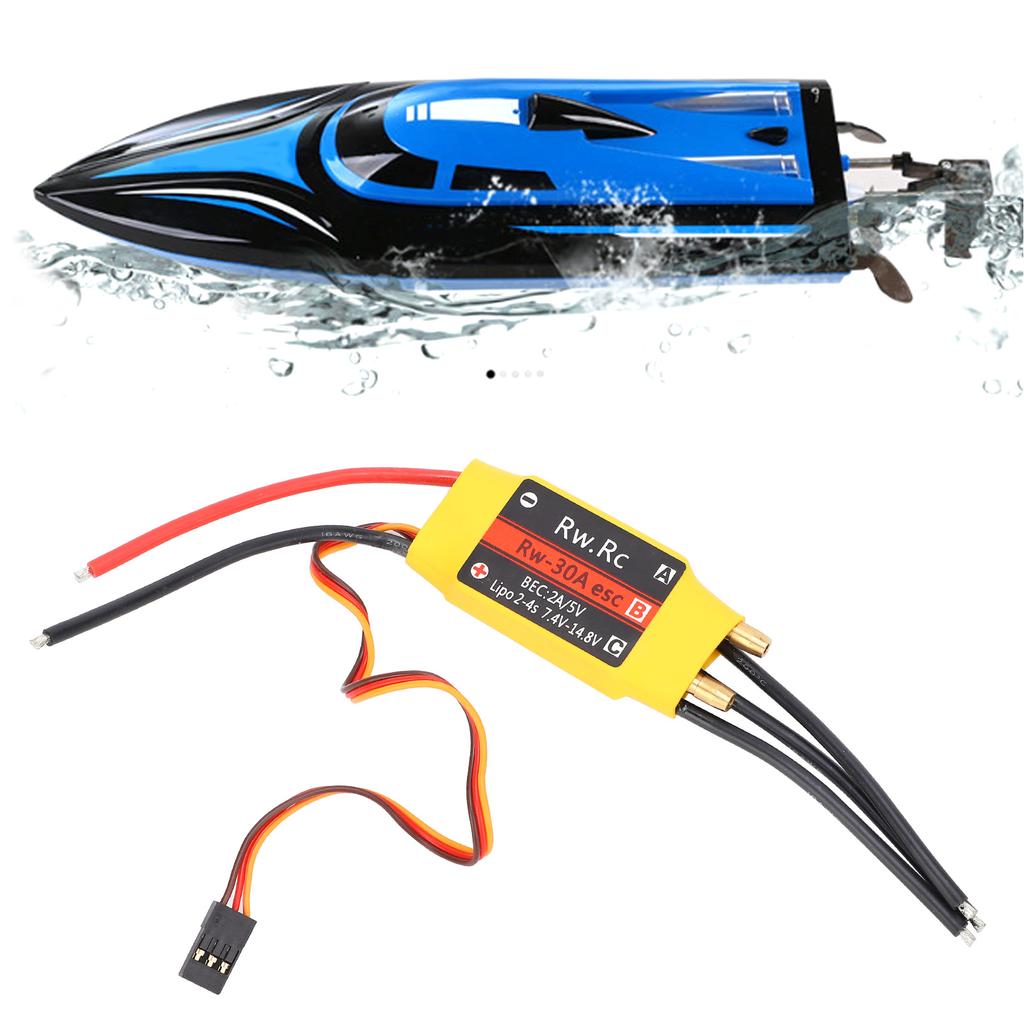 30A ESC Fără Perii Răcire cu Apă Regulator Electric de Viteză ESC pentru Model de Barcă RC