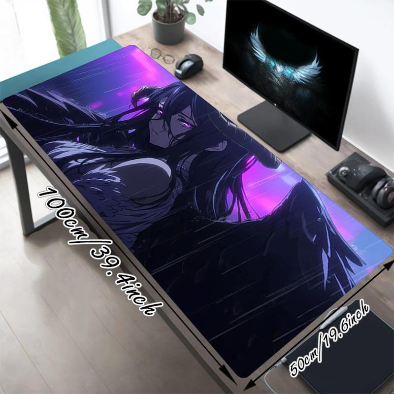 Dark Rain Xl Gaming Mouse Pad Nonslip Rubber Base Stitched Edge Waterproof Desk Mat For Pc Laptop Gamer Office Computer Accessories C929331