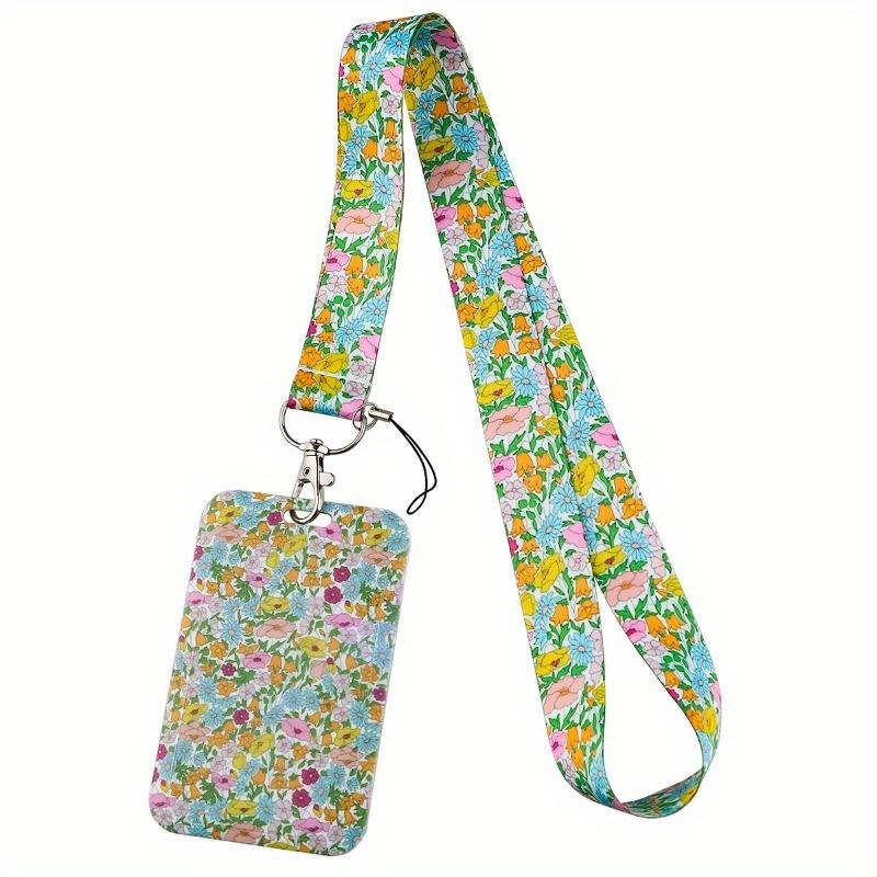 New Fashion Flowers Neck Strap Vintage Lanyard for Key ID Card Gym USB Badge Holder DIY Hang Rope Phone Accessories