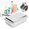 6inch Cleaning Box 304 Stainless Steel Instrument Storage Tray Cleaning Box with Lid